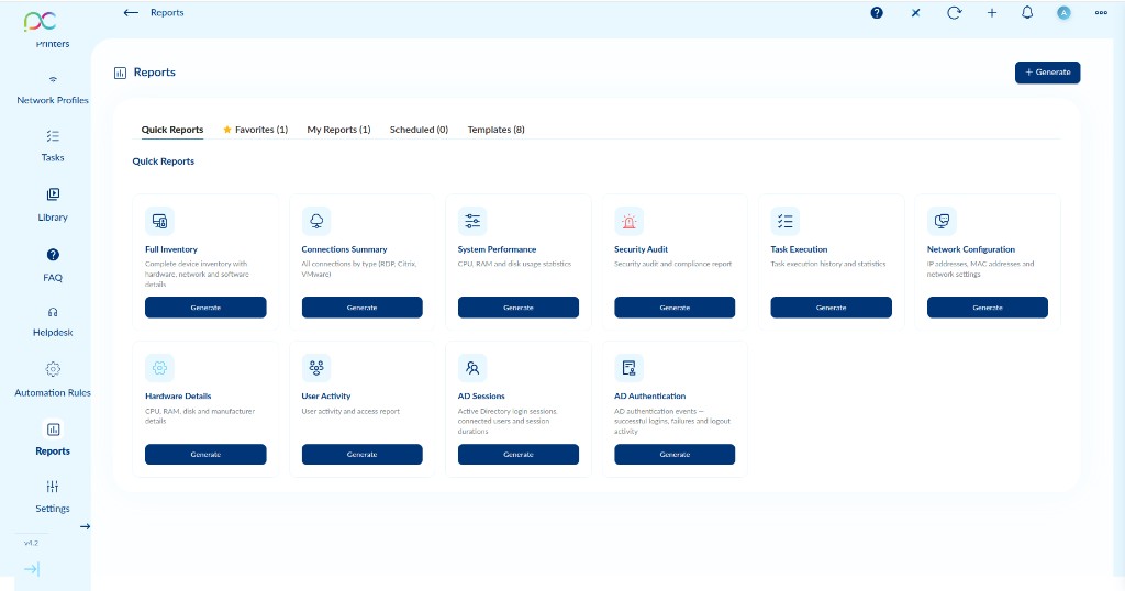 Reports — Quick Reports