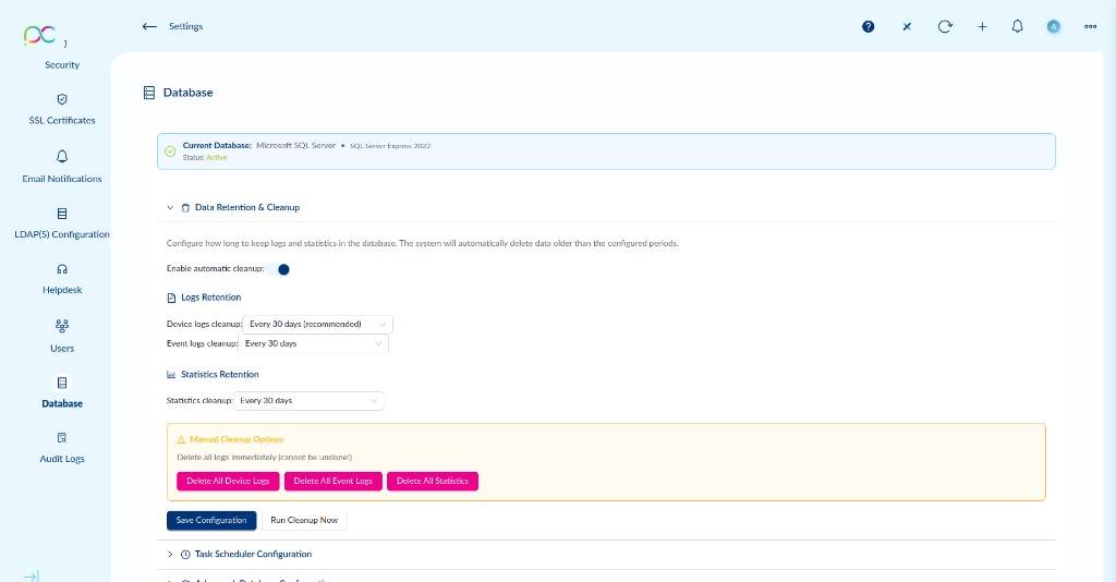 Data Retention and Cleanup