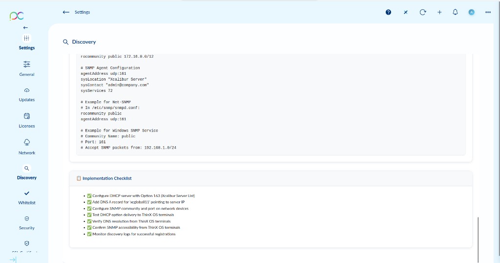 Implementation Checklist