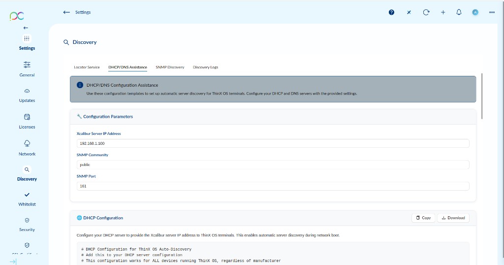 DHCP/DNS Assistance — Configuration Parameters