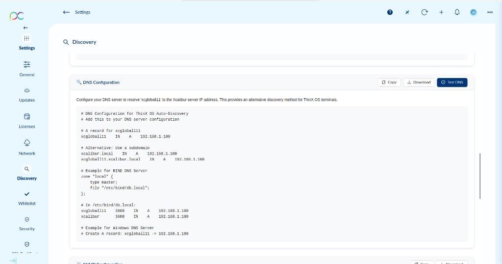 DNS Configuration snippet
