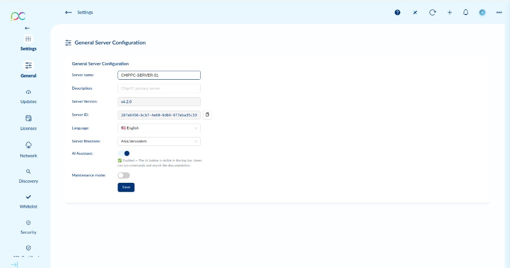 General Server Configuration