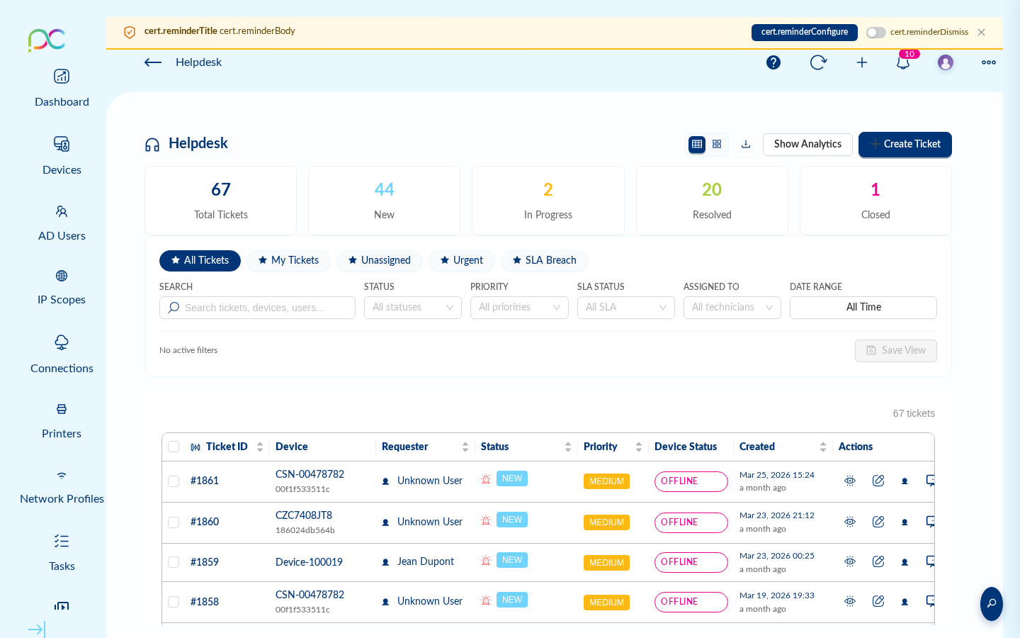 Helpdesk