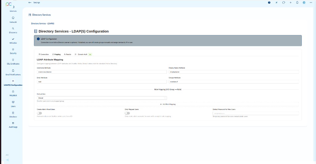 LDAP Mapping tab