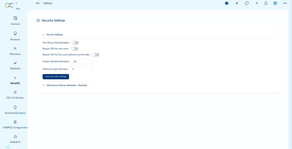 Security Settings