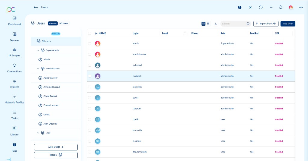 Users — User List